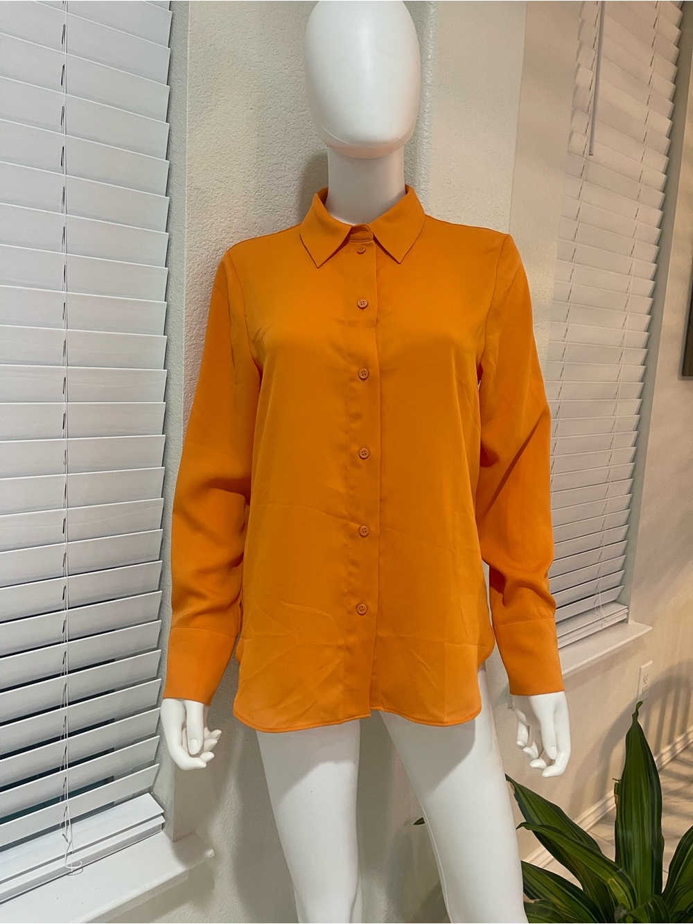H&M Orange Button-Down Collared Shirt